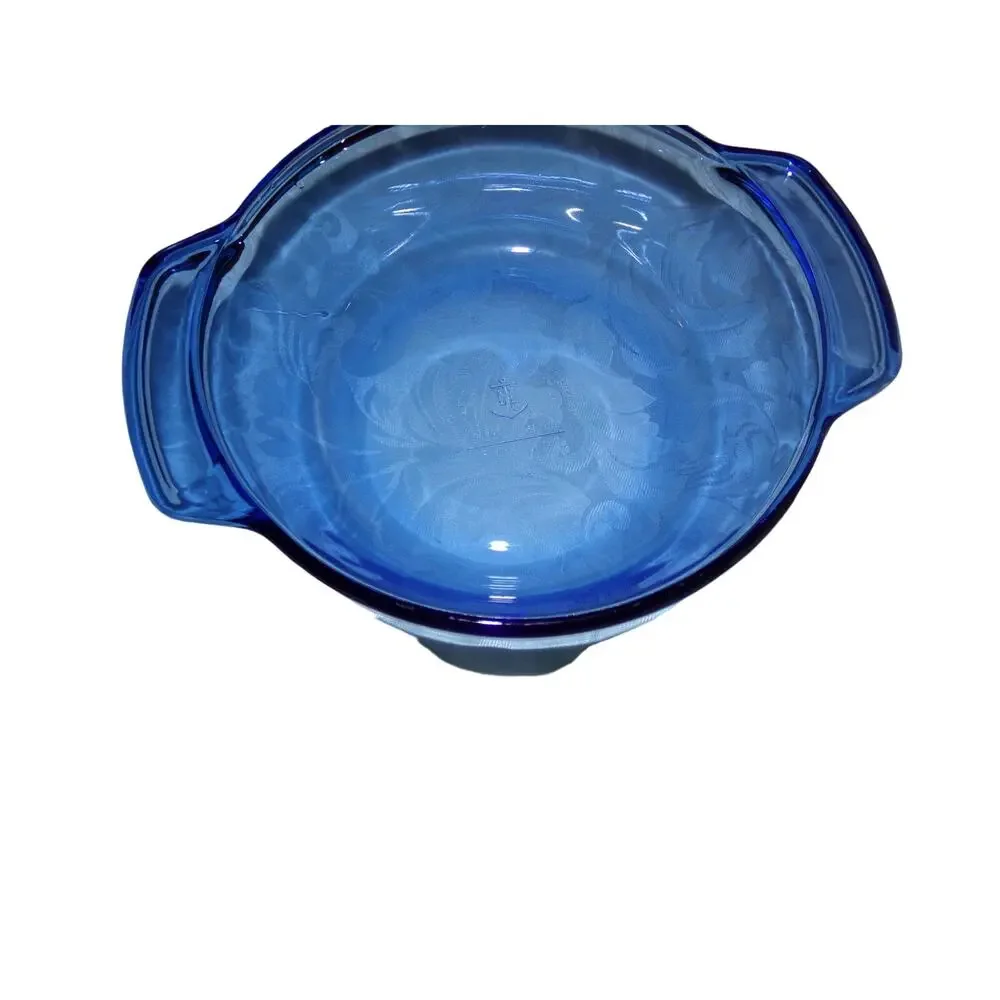 Anchor Hocking Pre 1970 cobalt blue 1 1/2 Quart casserole‎ Mint